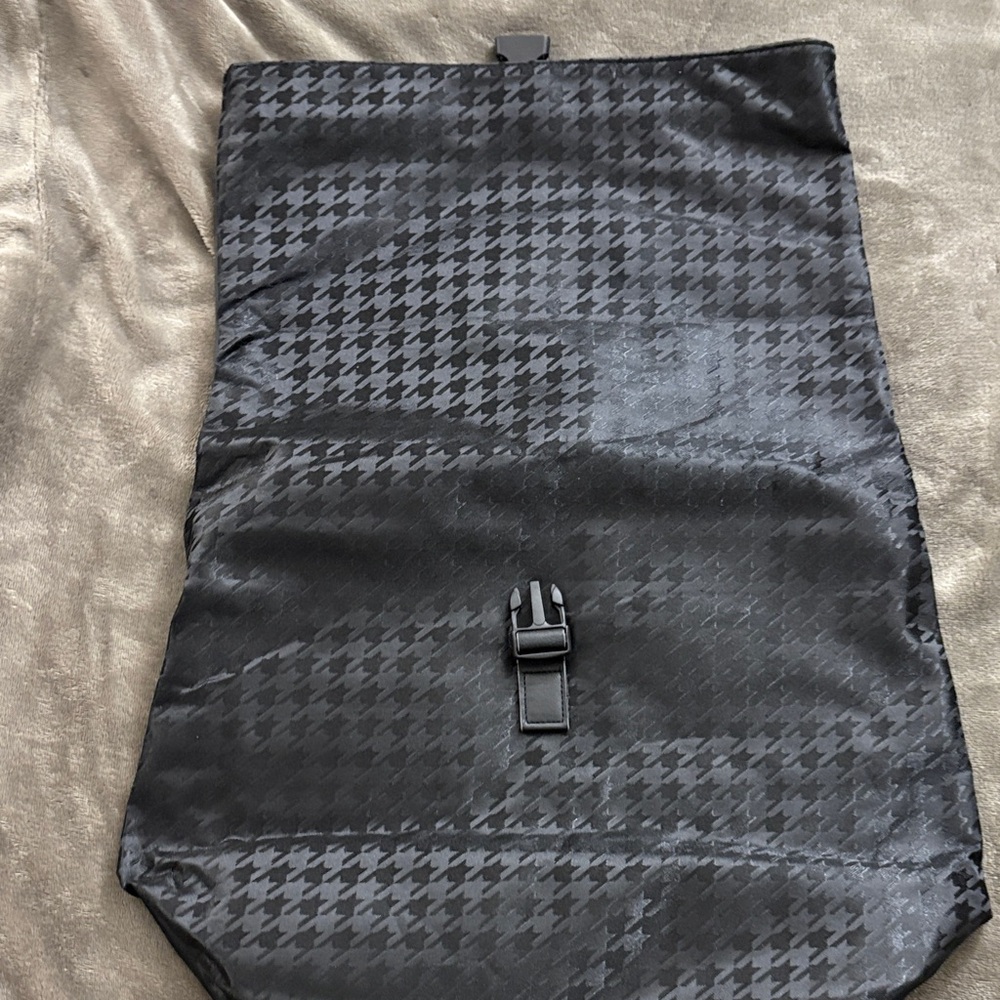 Elegant Black Houndstooth Men's Backpack